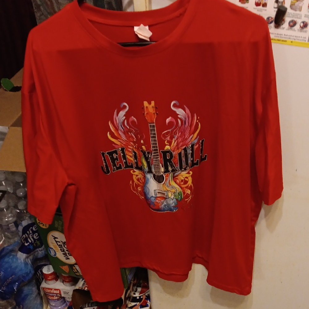 Red Graphic T-Shirt- Jellyroll